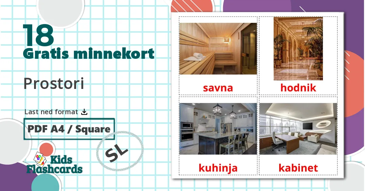 18 Prostori bildekort