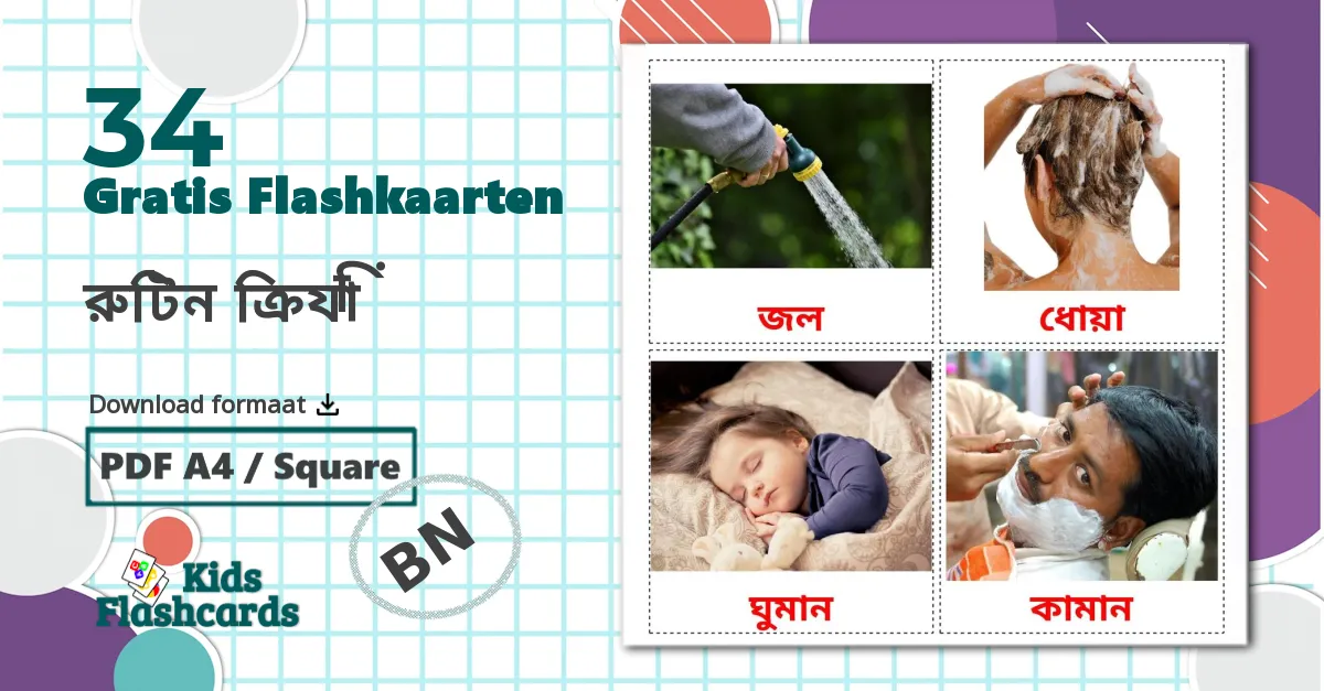 34 রুটিন ক্রিয়া flashcards