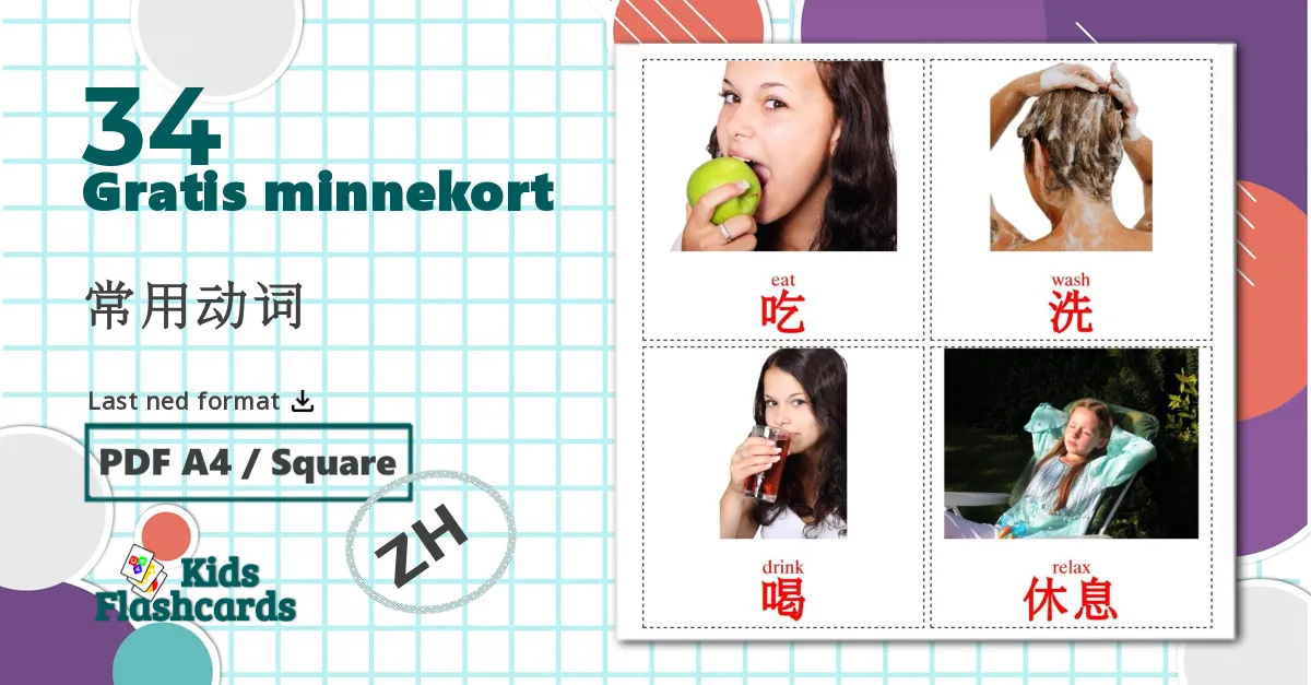 34 常用动词 bildekort