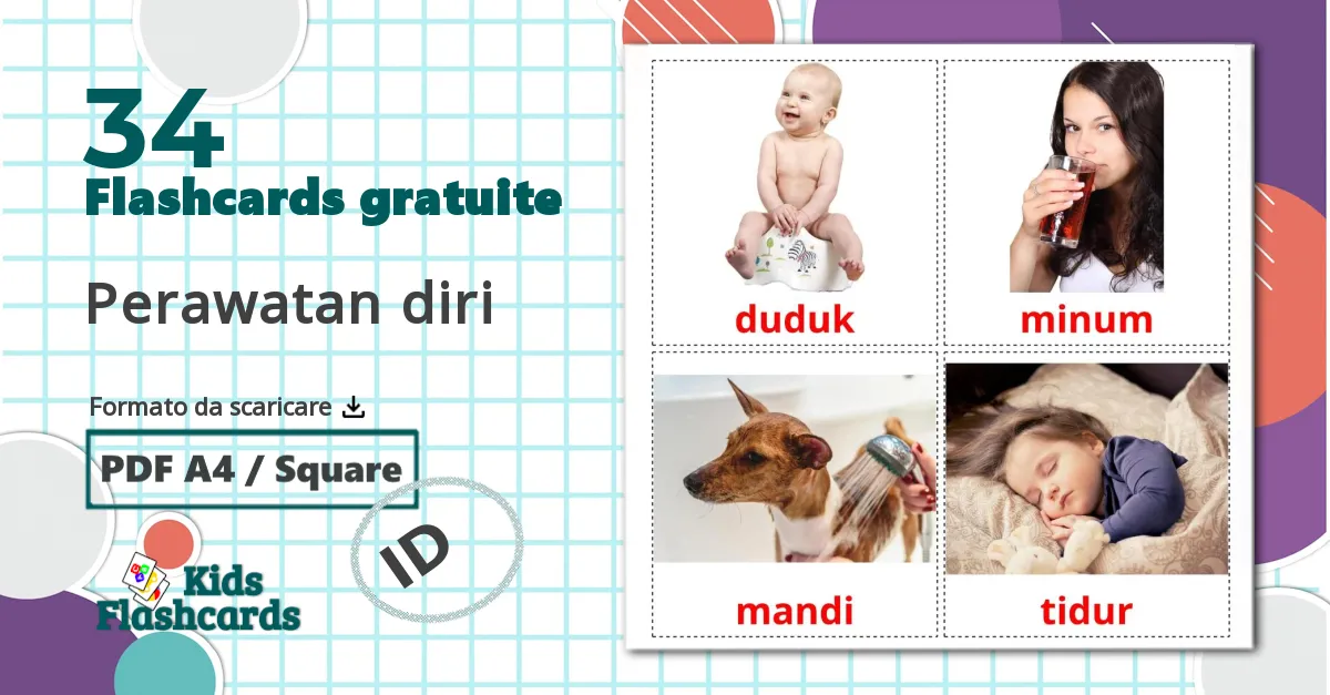 34 flashcards di Verbi di routine