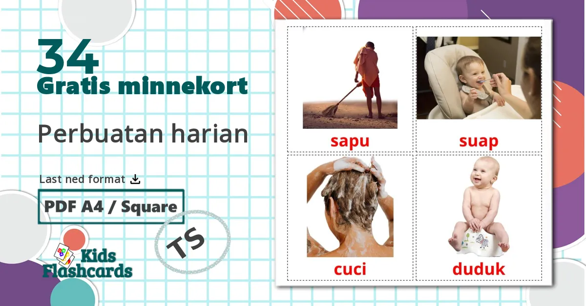 34 Perbuatan harian bildekort