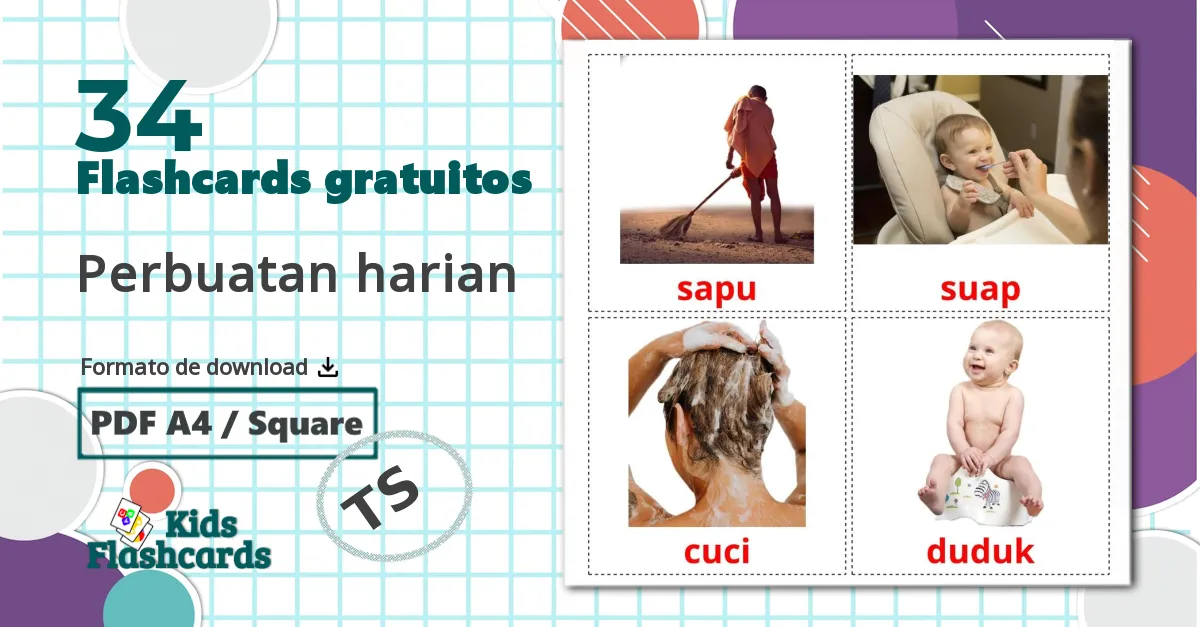 34 Flashcards de Perbuatan harian