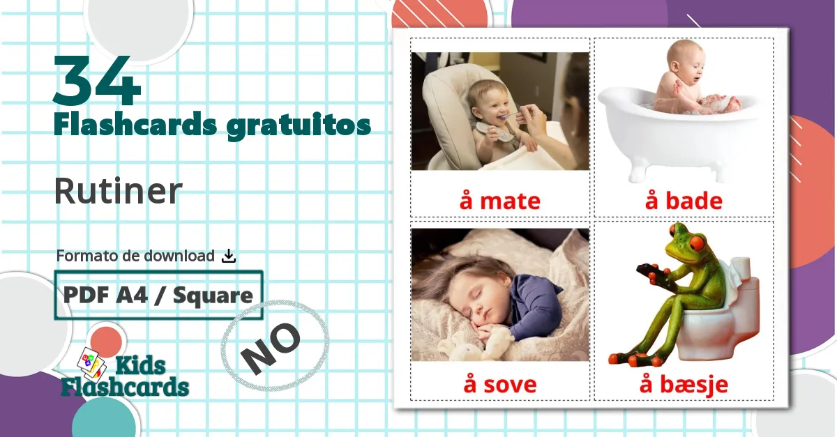 34 Flashcards de Rutiner