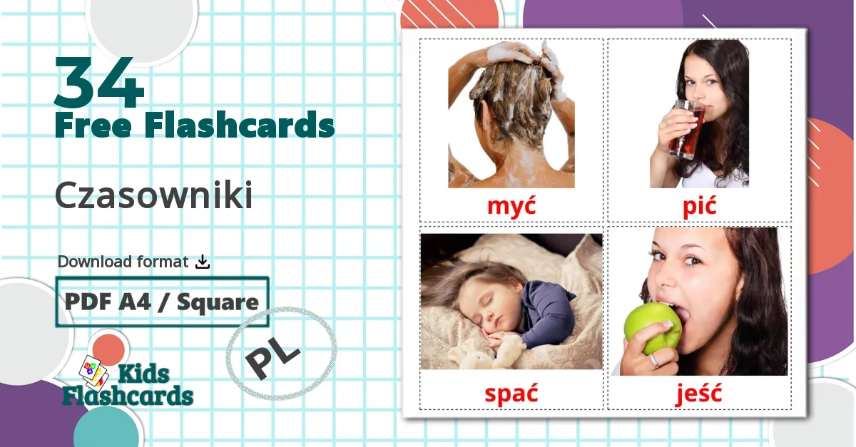 34 Czasowniki flashcards