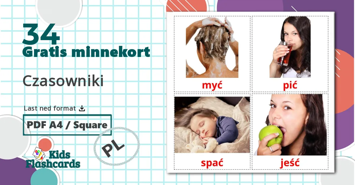 34 Czasowniki bildekort