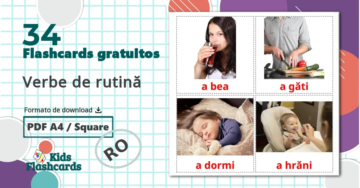 34 Flashcards de Verbe de rutină