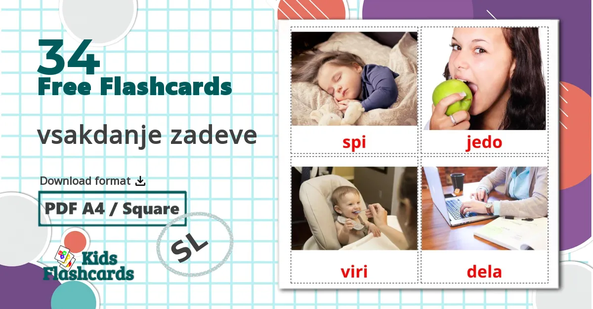 34 vsakdanje zadeve flashcards