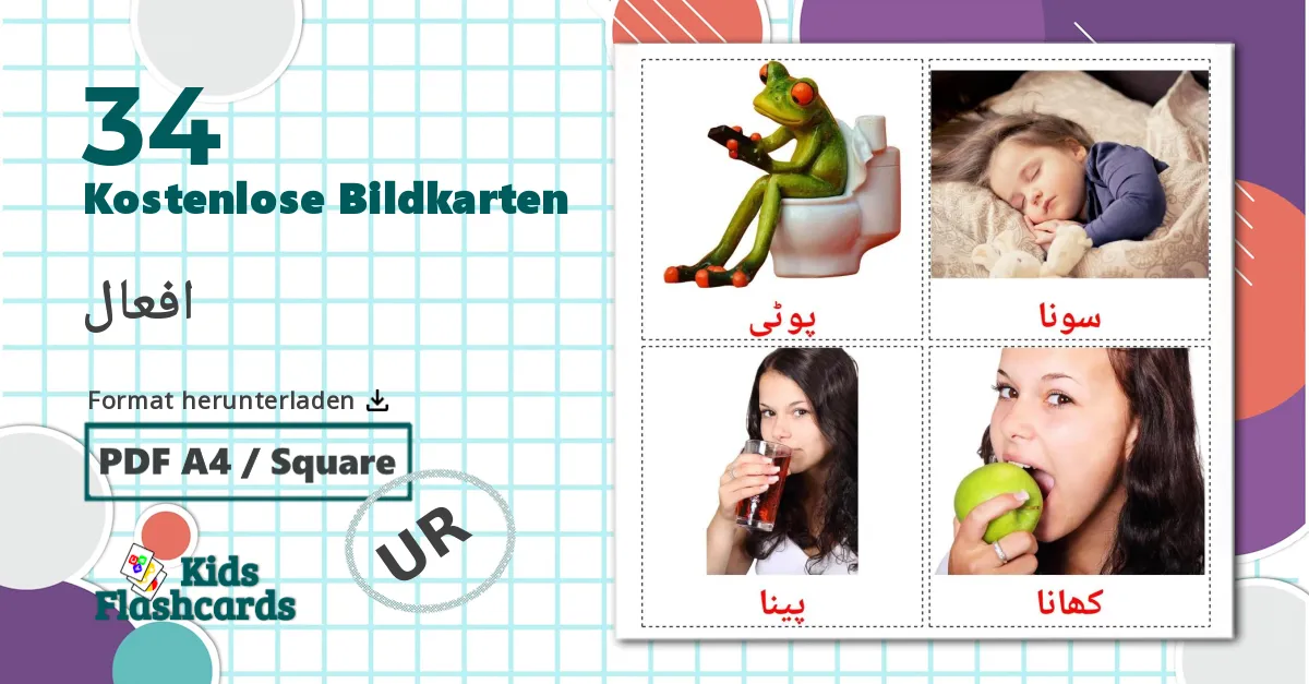 34 Alltagsaktivitäten lasten kuvakortit