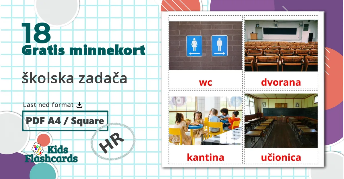 18 skogdyr bildekort