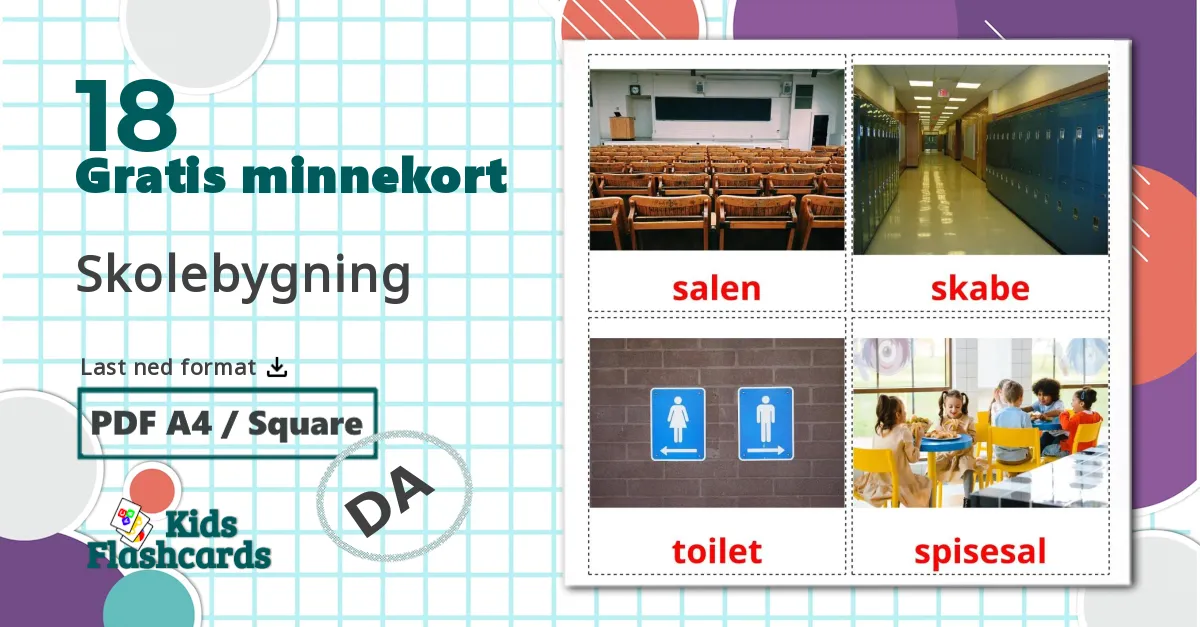18 Skolebygning bildekort