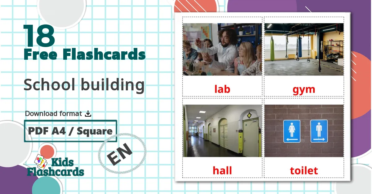 School building flashcards