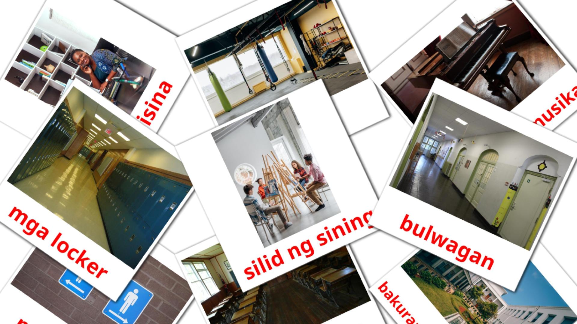 17 Bildkarten für Gusali ng paaralan
