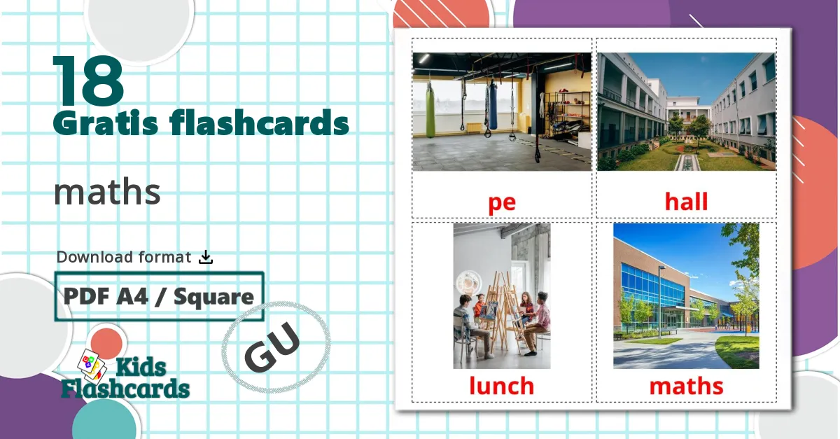 18 Skolebygning lasten kuvakortit