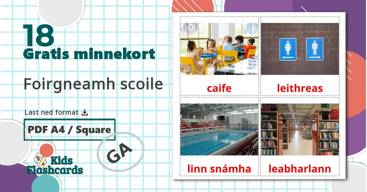 18 Skolebygg lasten kuvakortit
