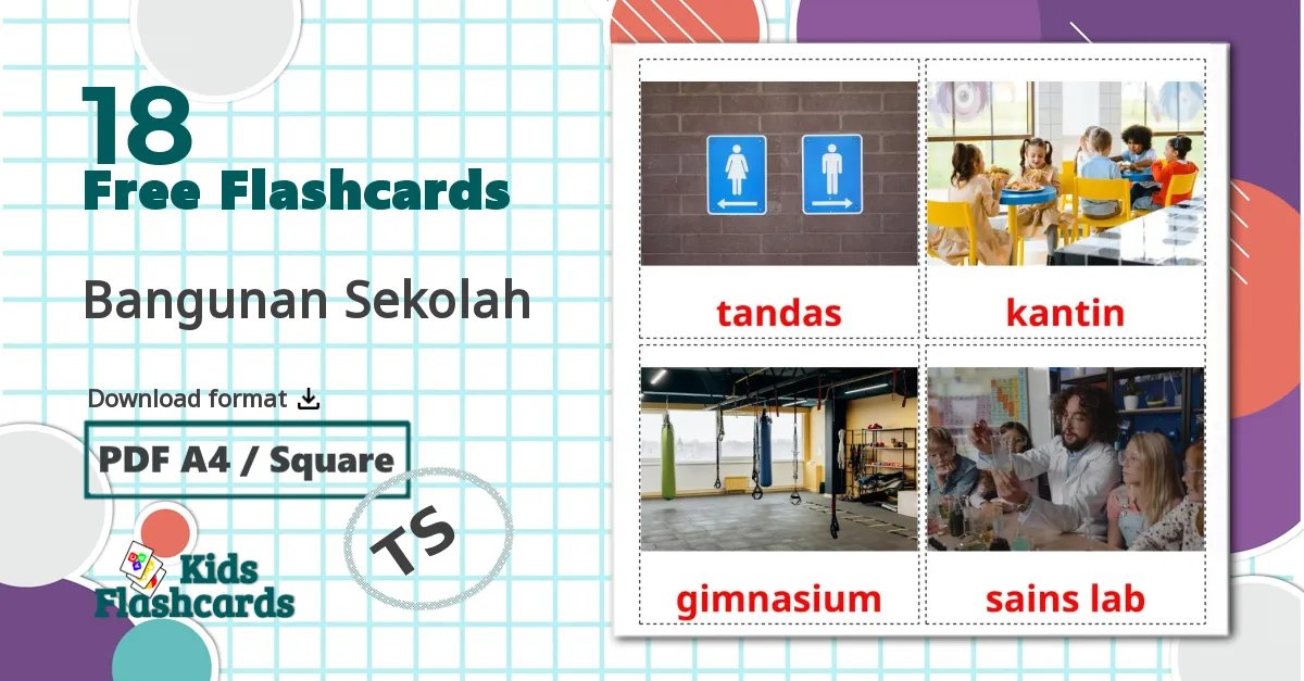 18 Bangunan Sekolah flashcards