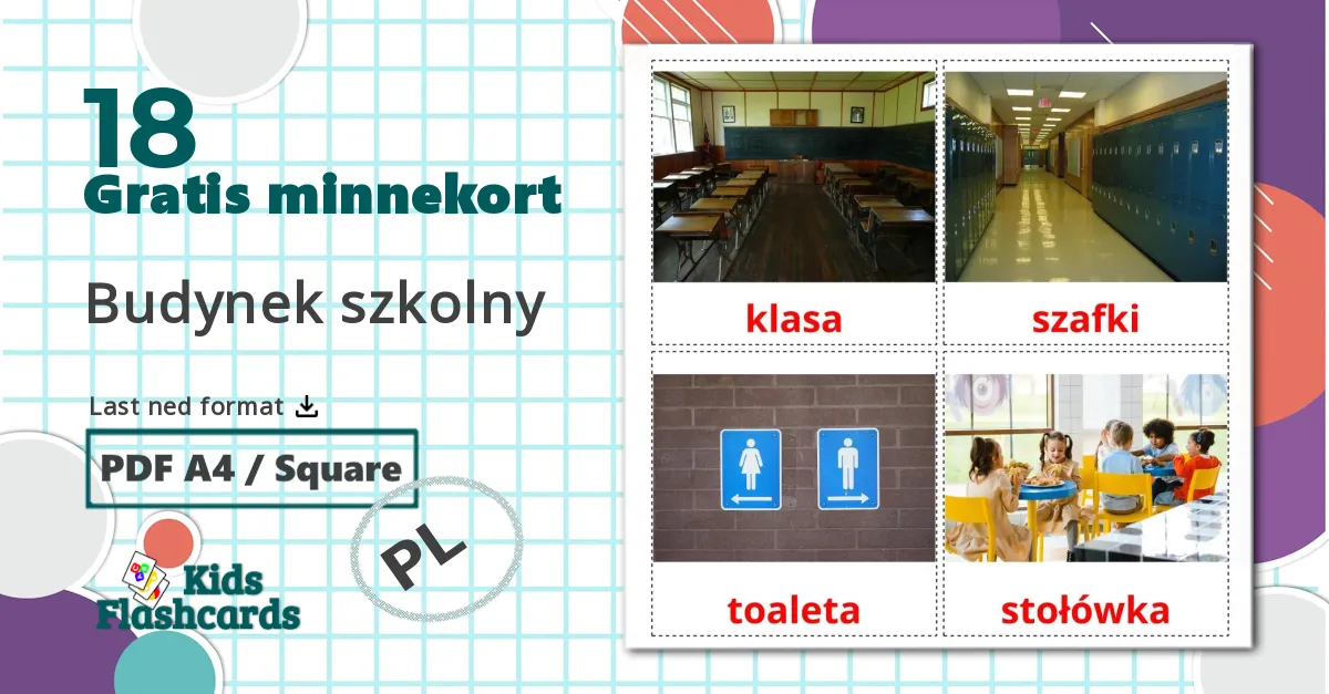 18 Budynek szkolny bildekort