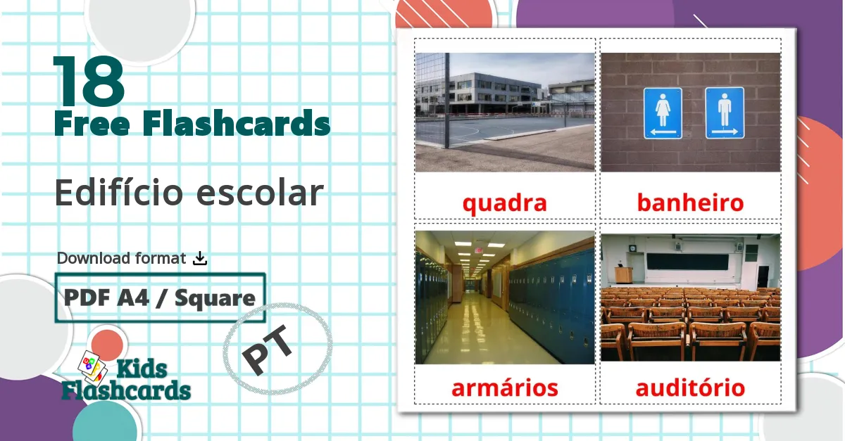 18 Edifício escolar flashcards