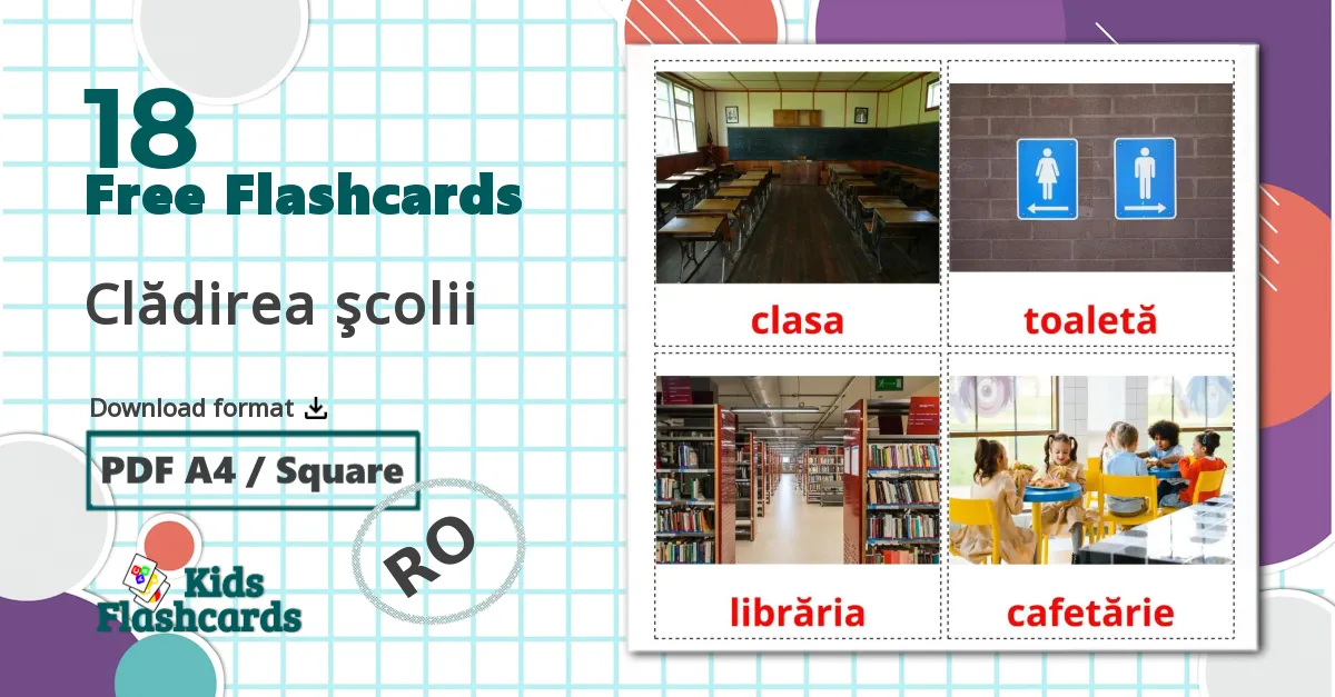 18 Clădirea şcolii flashcards