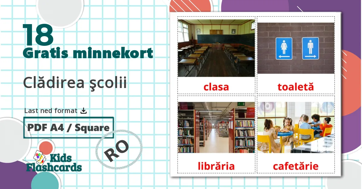 18 Clădirea şcolii bildekort