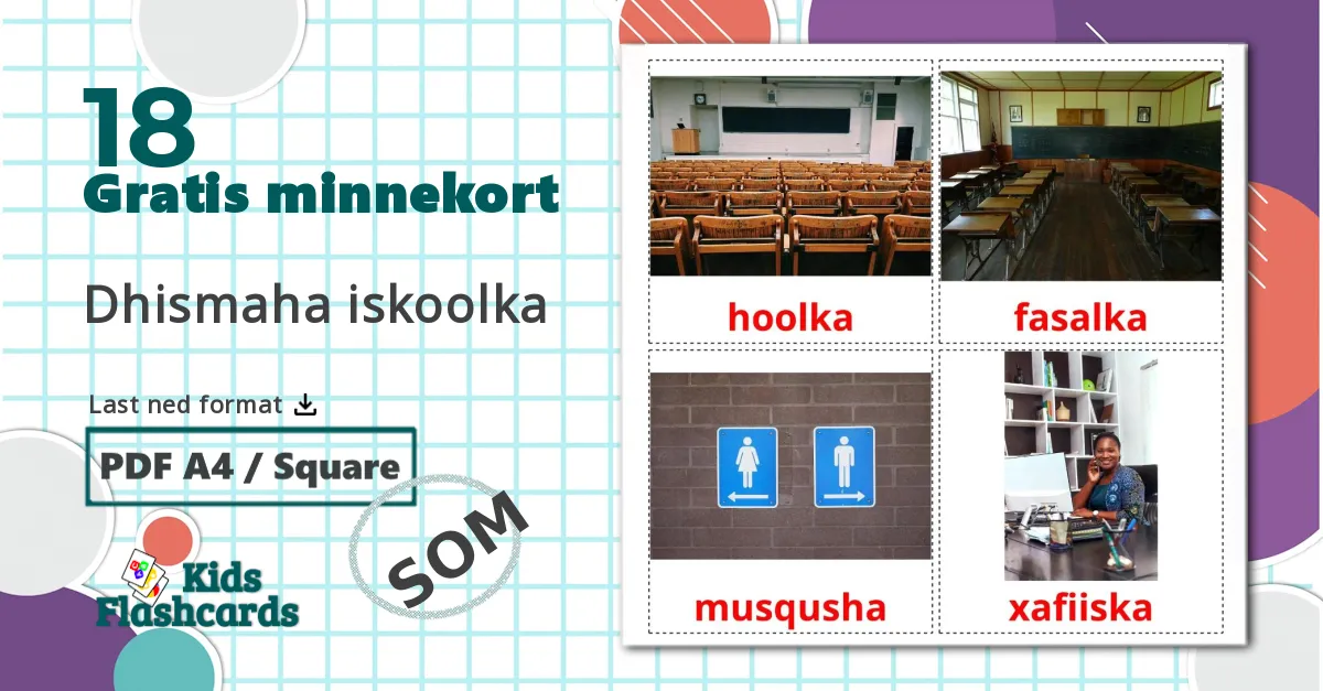 18 Skolebygg bildekort