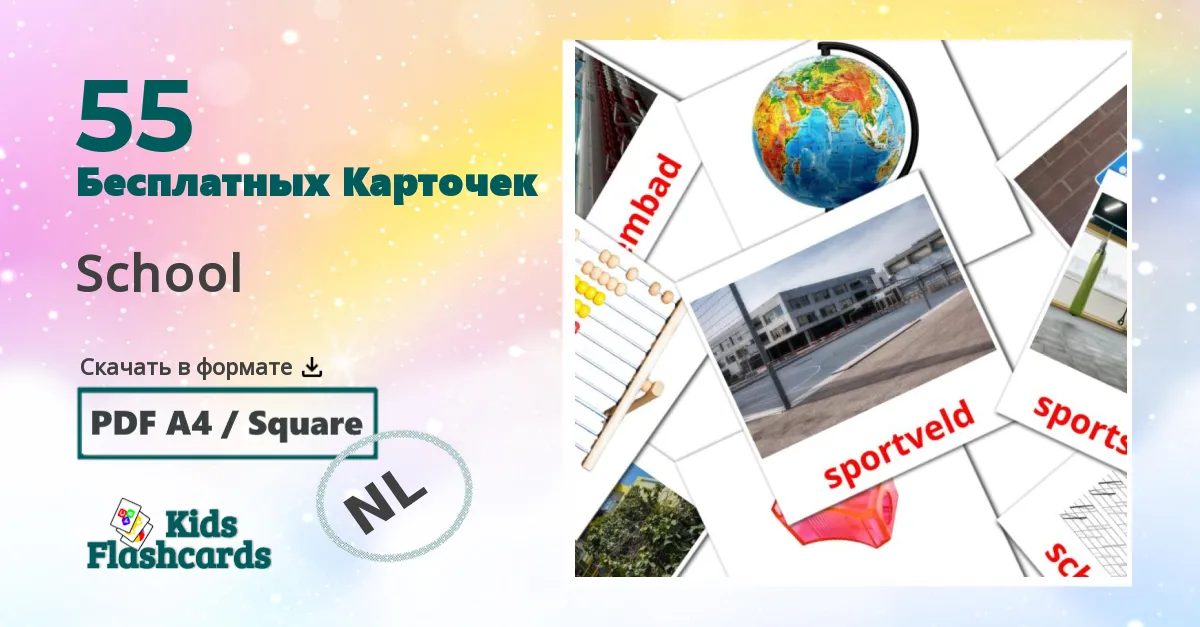 Карточки Домана School на нидерландcком языке