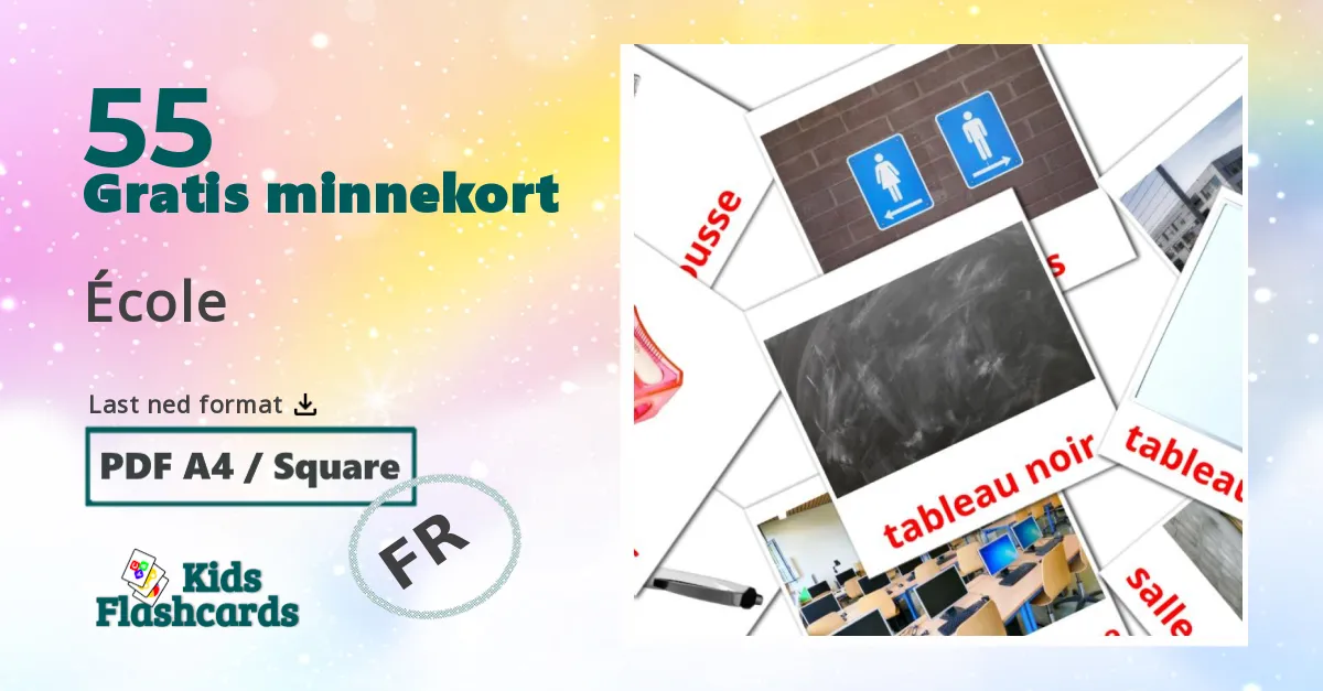 55 École bildekort
