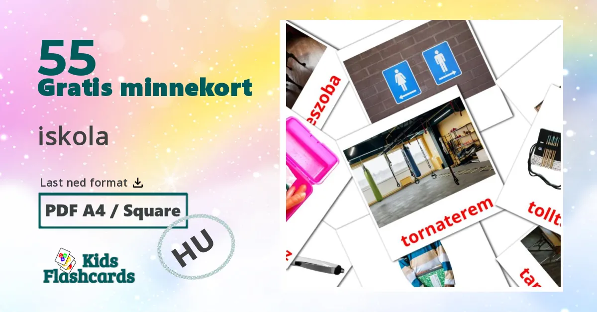 55 iskola bildekort