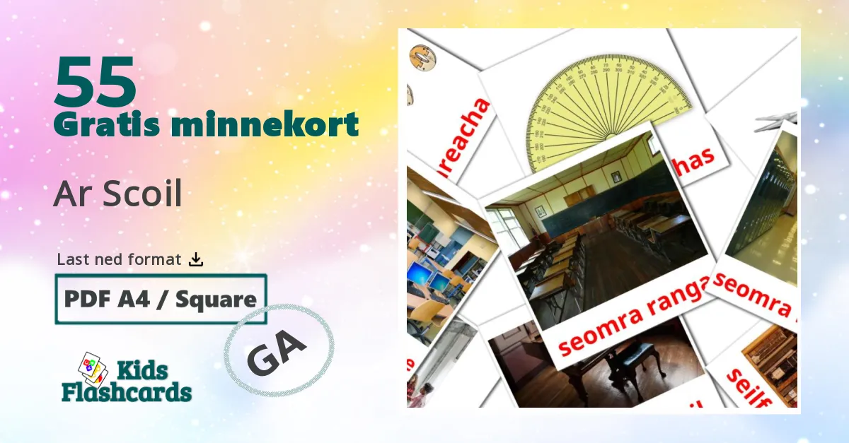 55 Ar Scoil bildekort