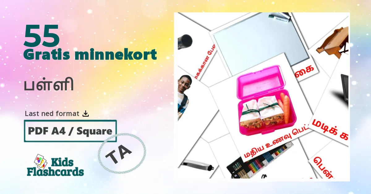 55 பள்ளி bildekort