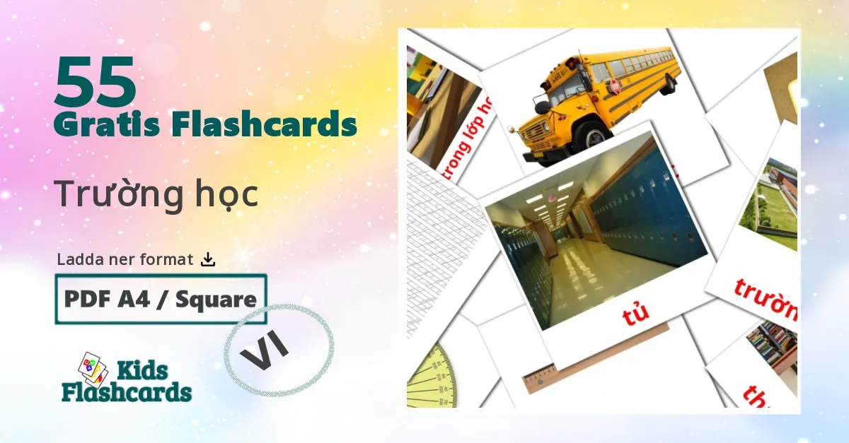 Trường học vietnamesiska ordkort
