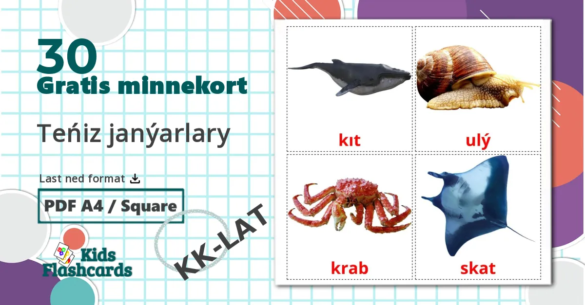 30 Teńіz janýarlary bildekort