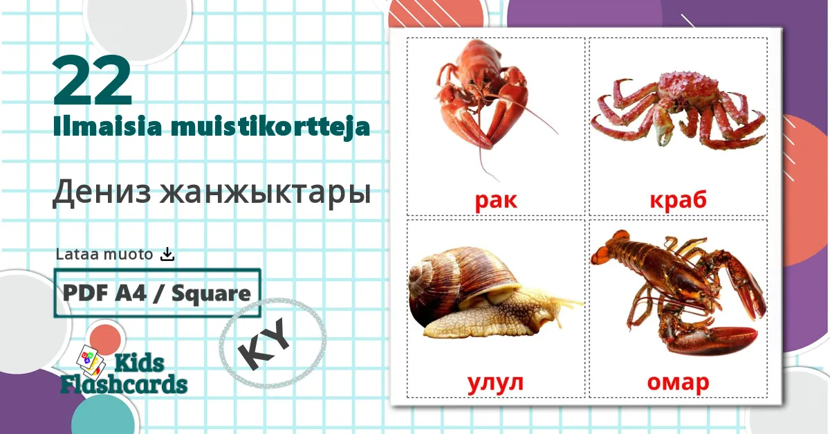 22 Дениз жанжыктары lasten kuvakortit