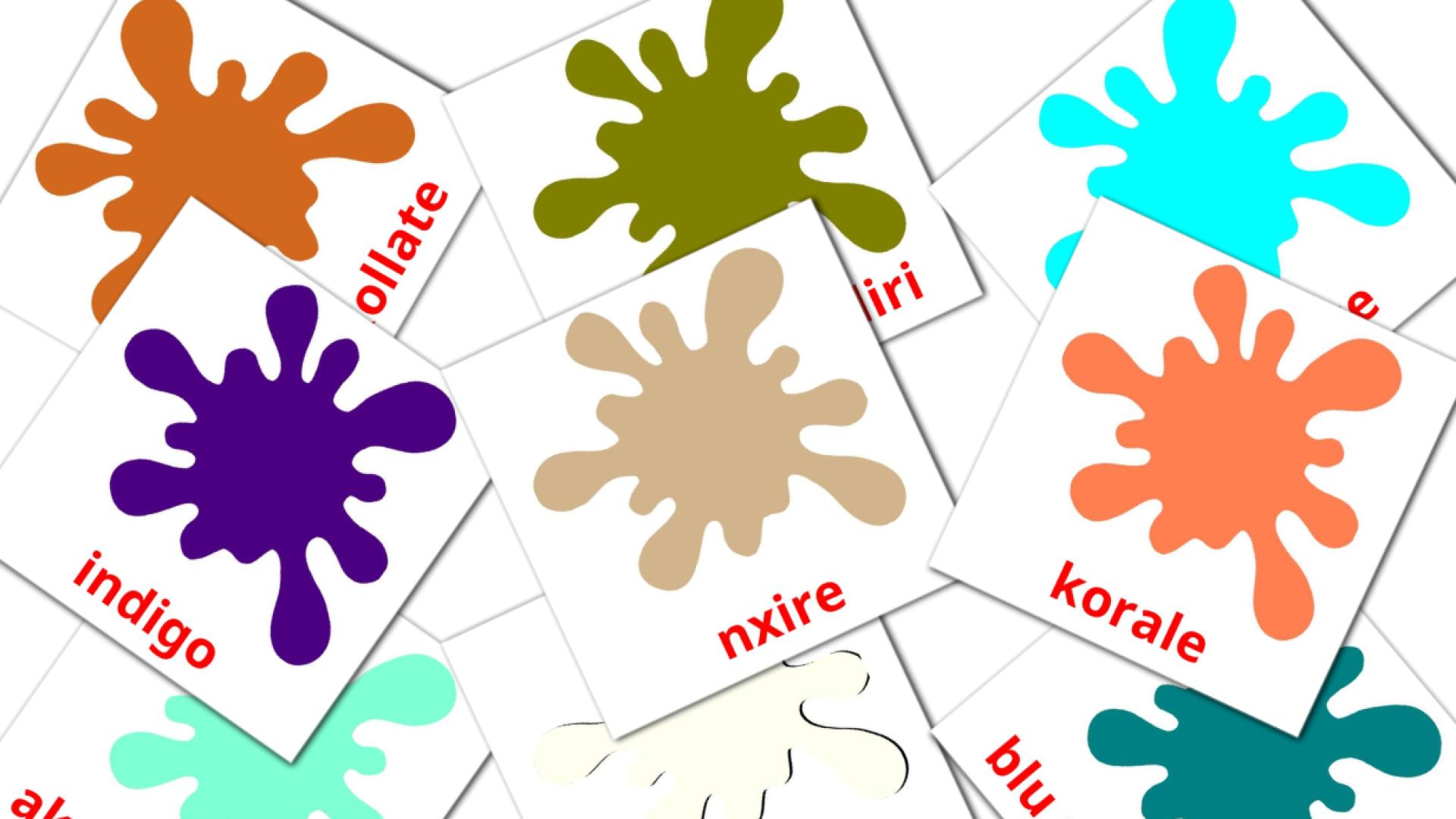 Secondary colors - albanian vocabulary cards