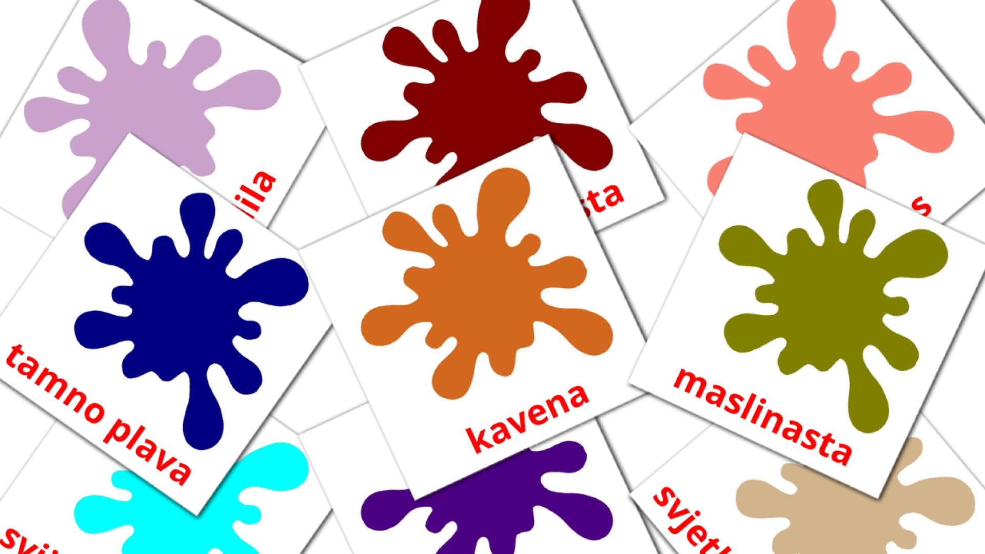 tarjetas didacticas de Komplementarne boje 