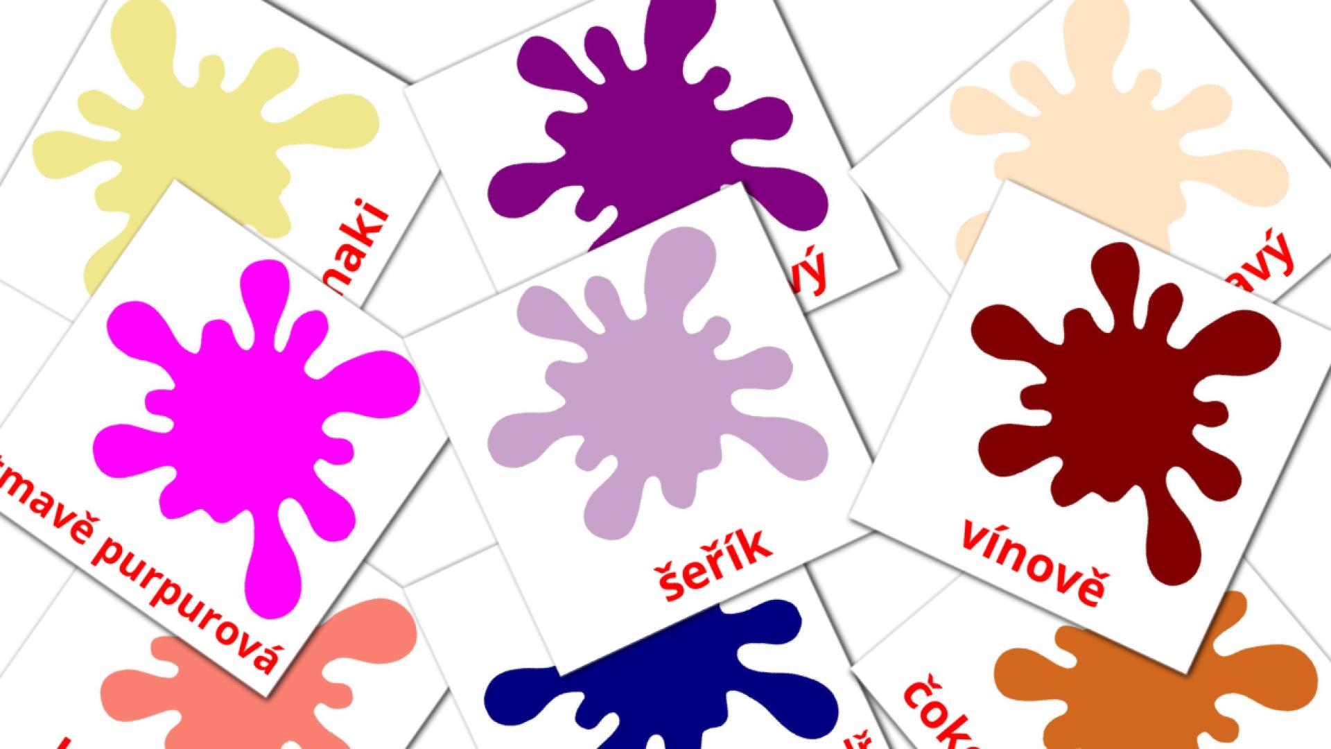 20 Druhotný barva flashcards