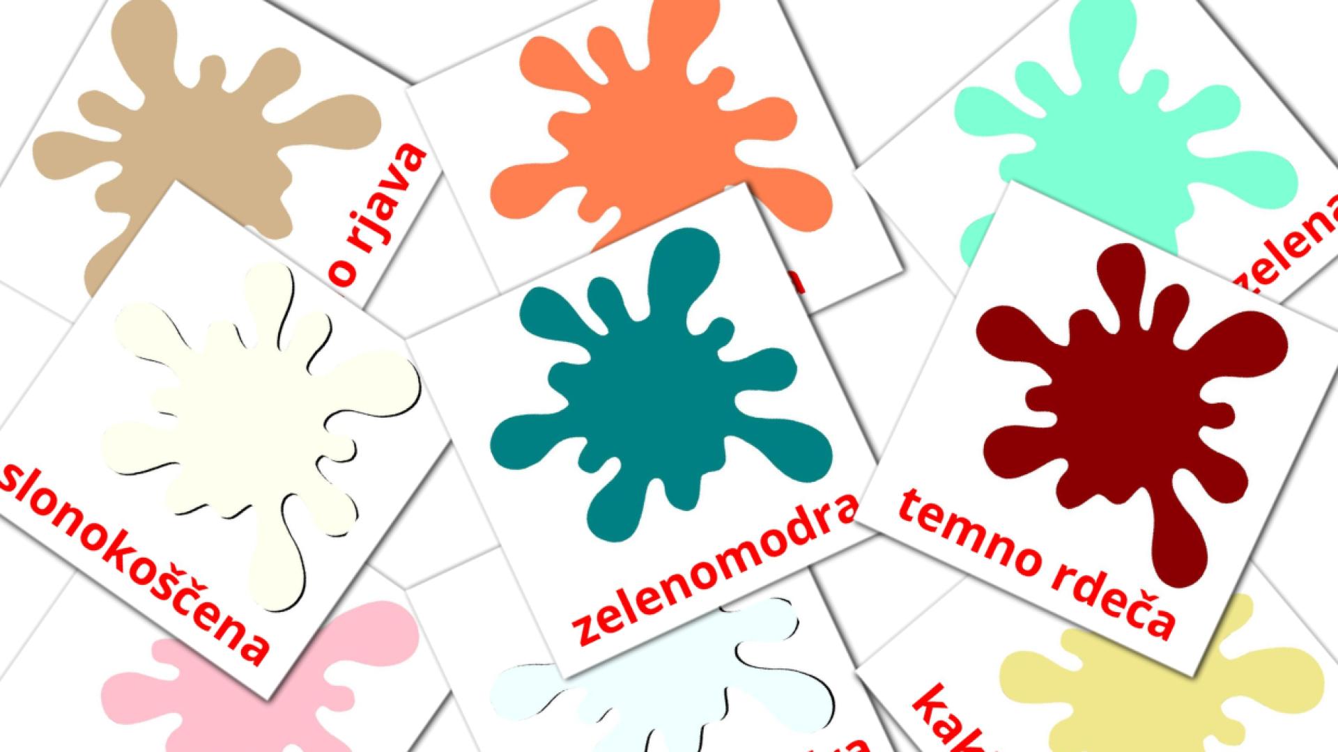 20 Sekundarne barve flashcards