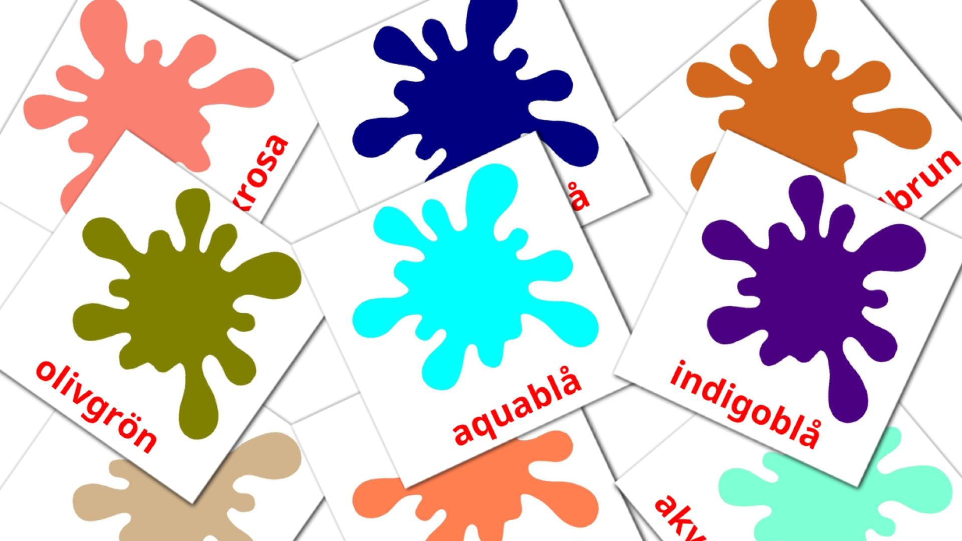 20 Sekundära färger flashcards