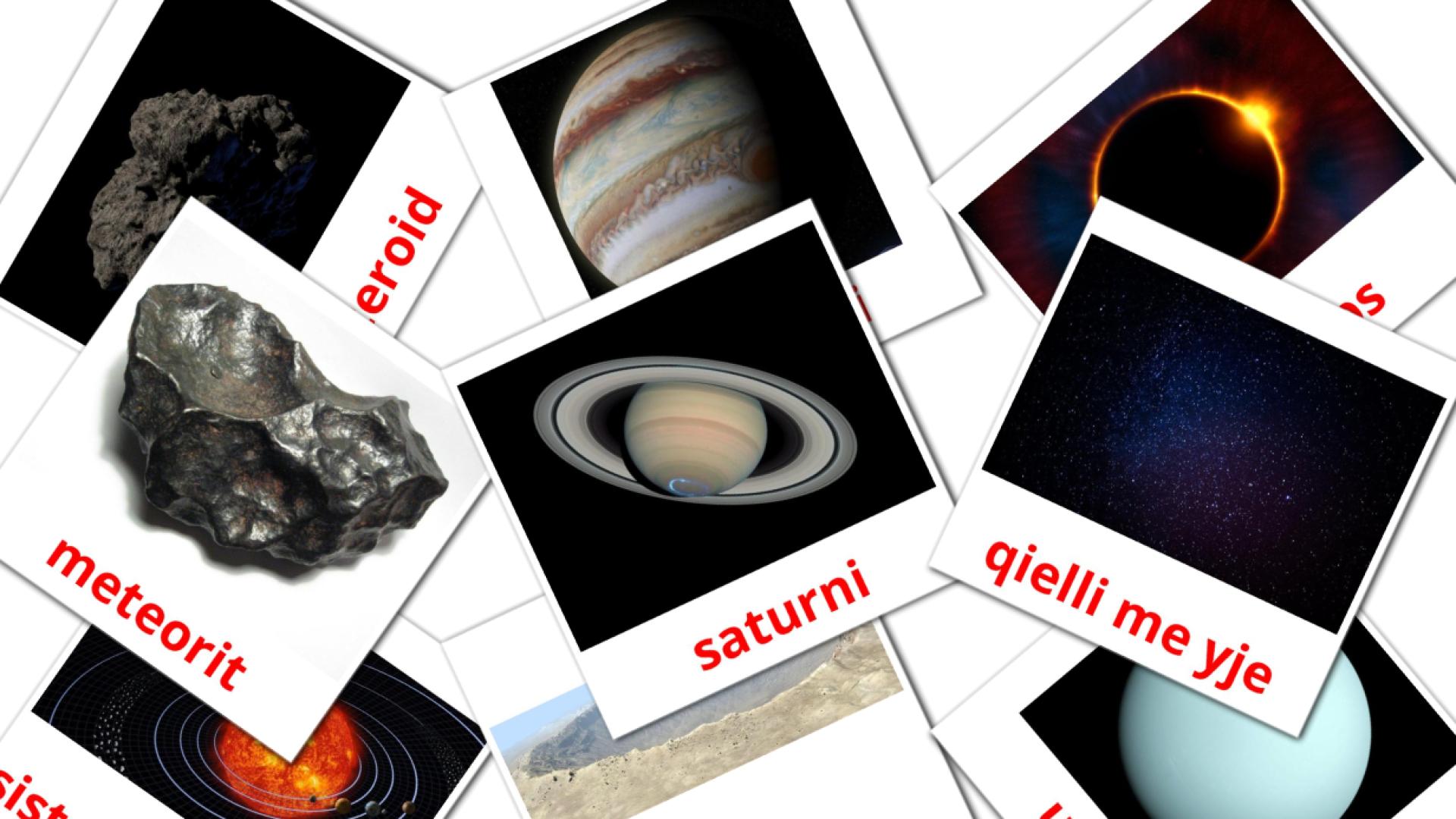Solar System - albanian vocabulary cards