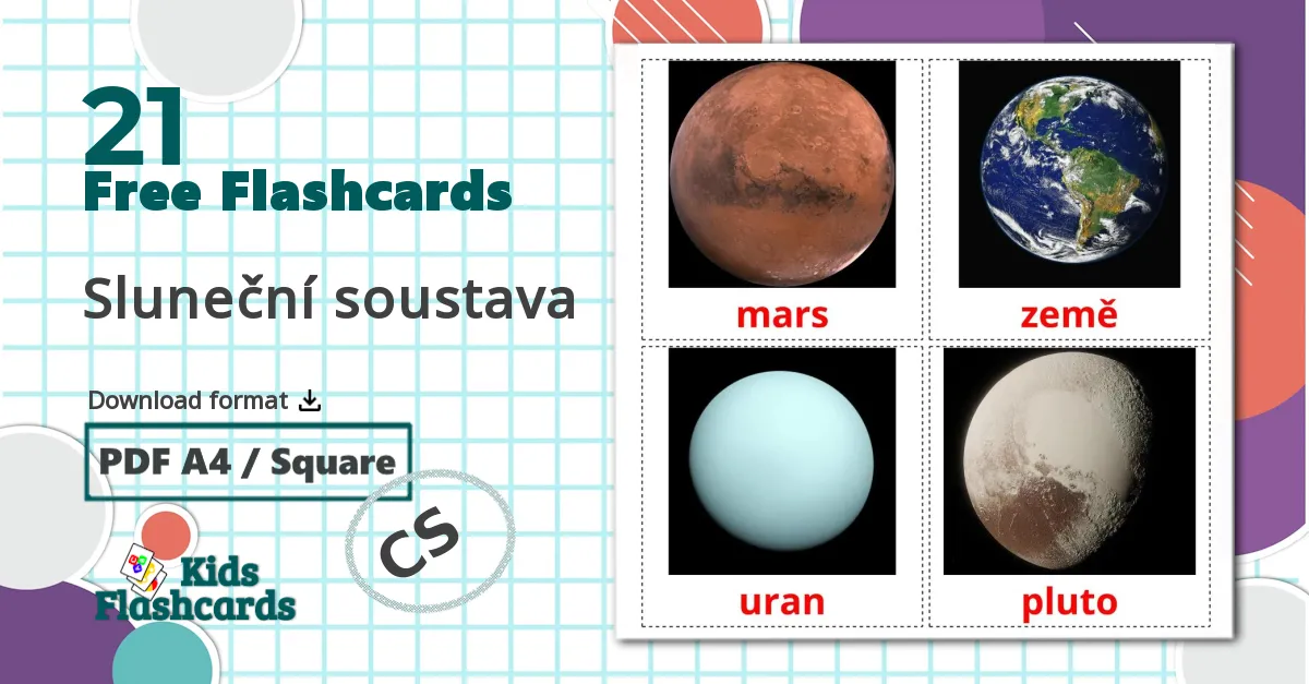 21 Sluneční soustava flashcards