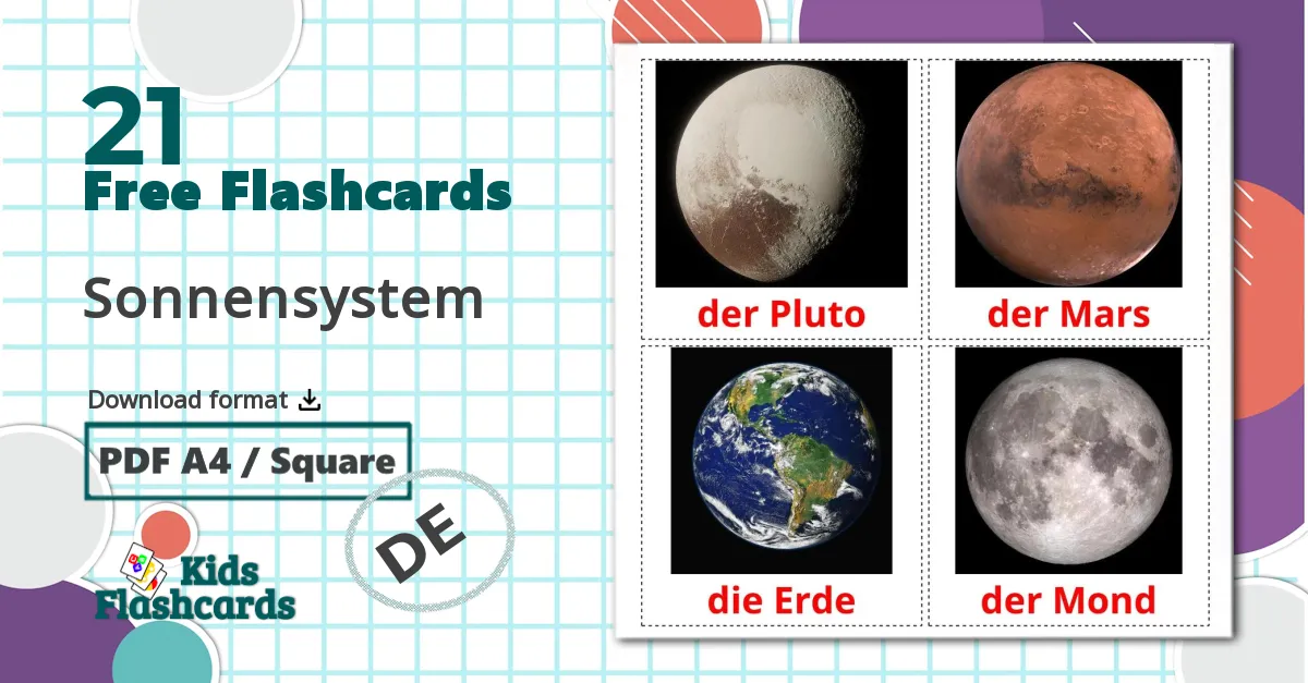 21 Sonnensystem flashcards