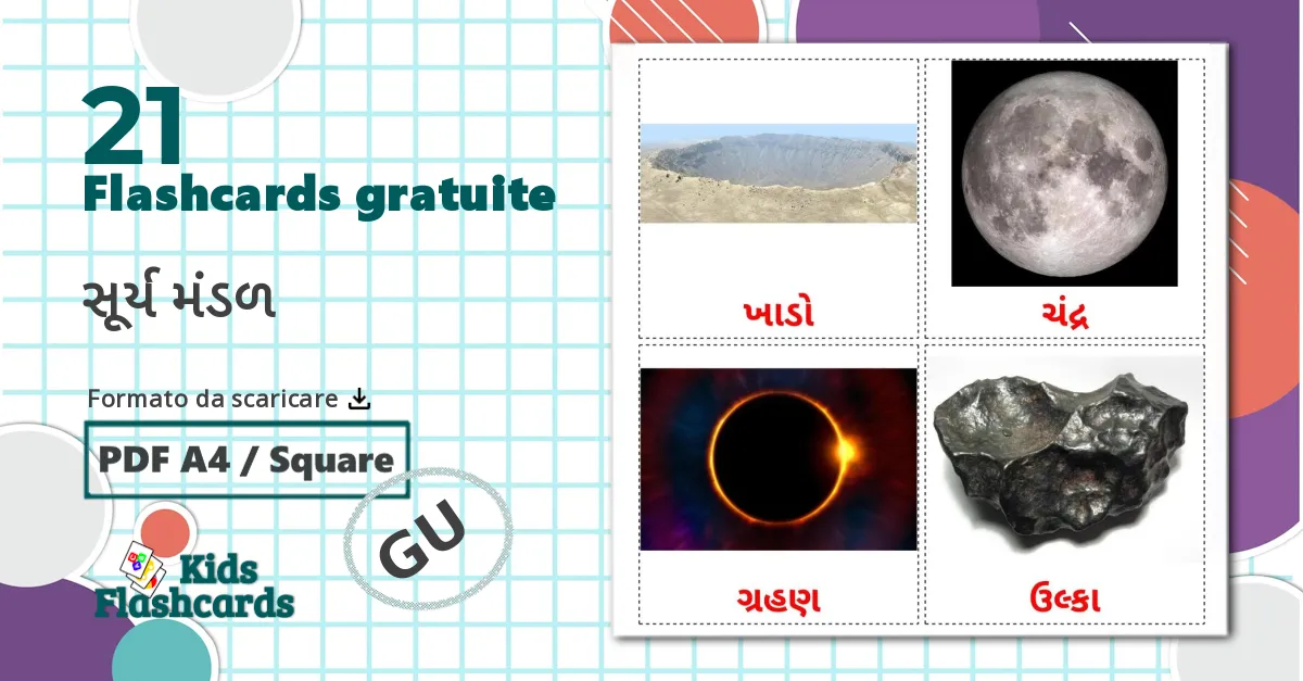 21 flashcards di Sistema solare