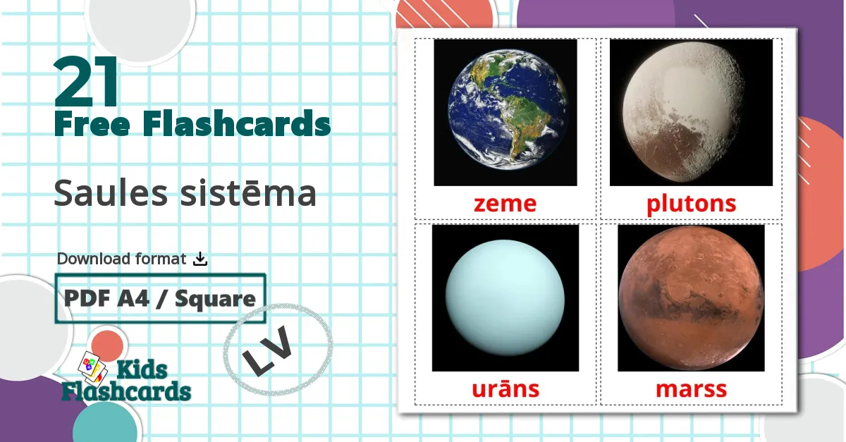 21 Saules sistēma flashcards