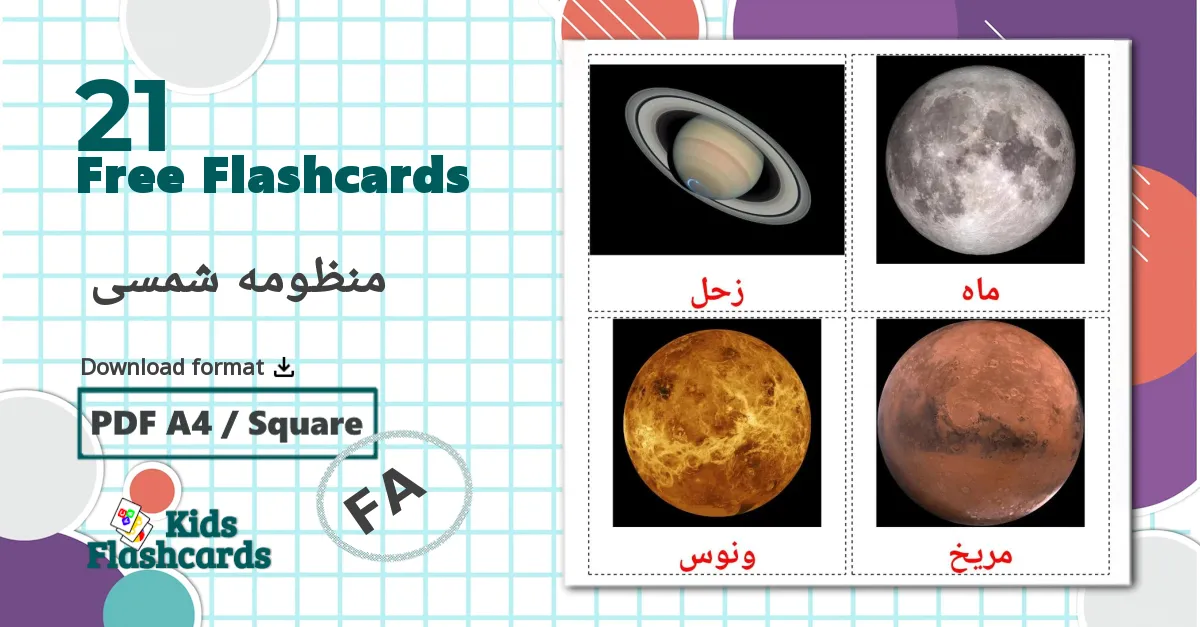 21 منظومه شمسی  flashcards