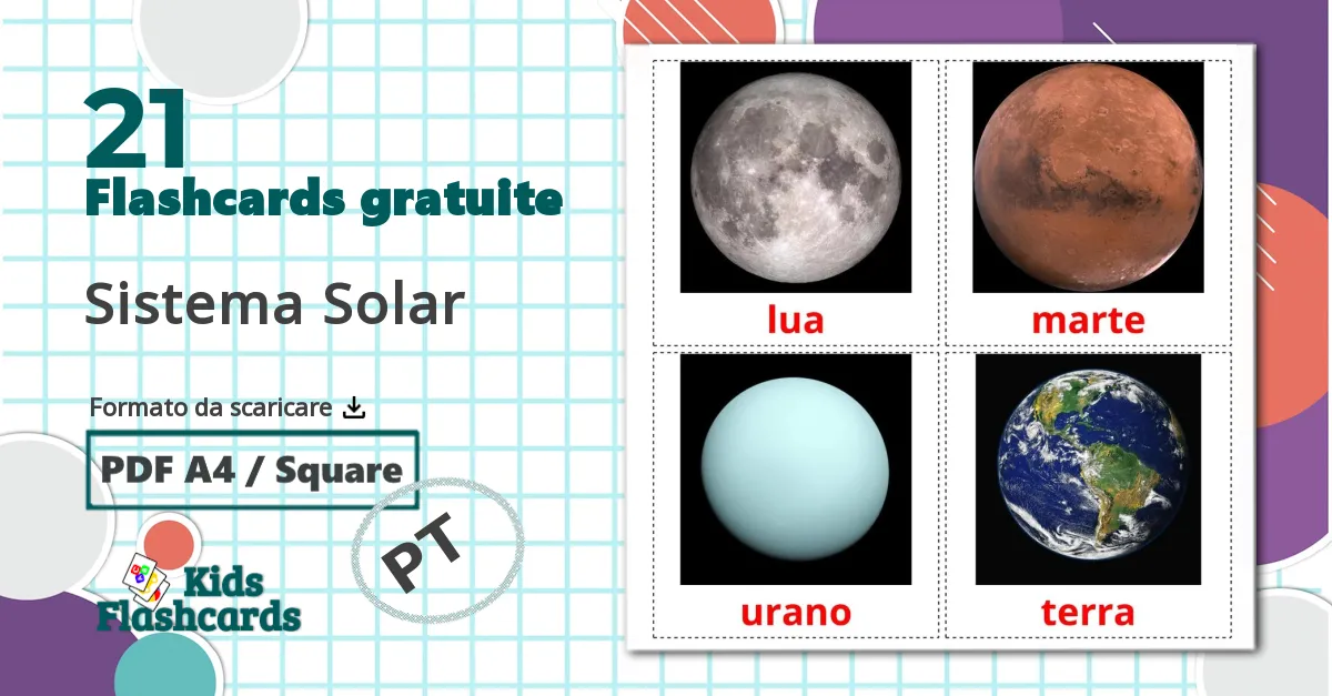 21 flashcards di Sistema Solar