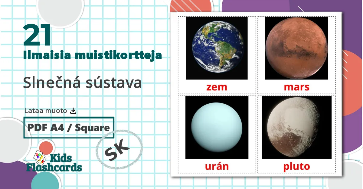 21 Slnečná sústava lasten kuvakortit
