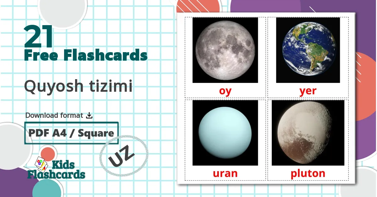 21 Quyosh tizimi flashcards