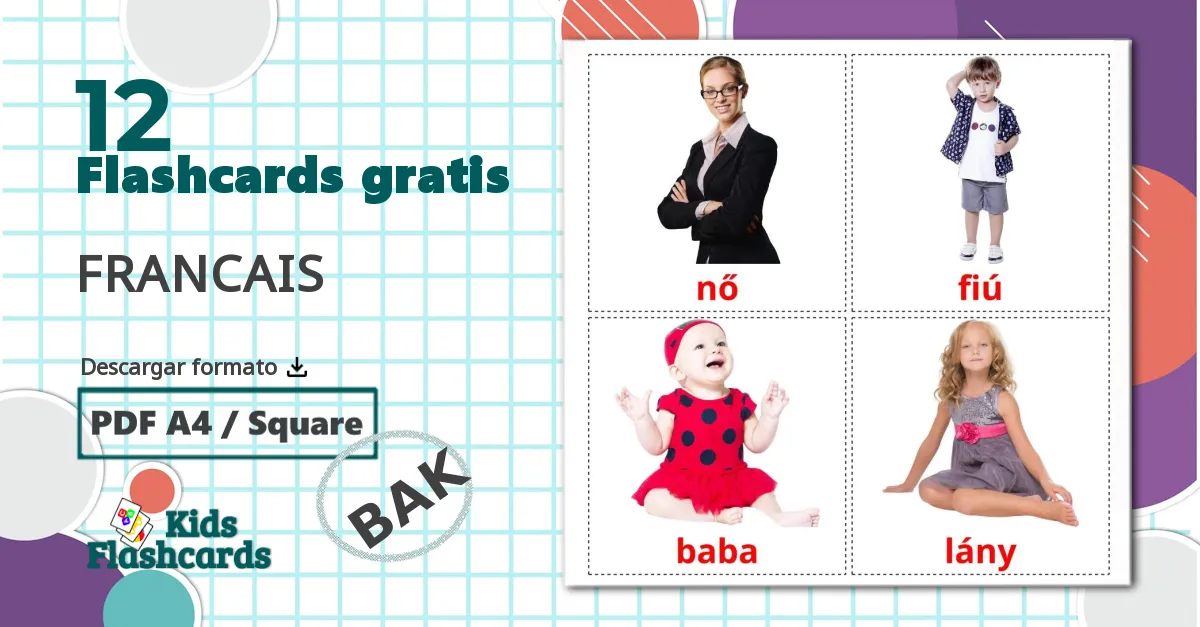 12 tarjetas didacticas de Etapas