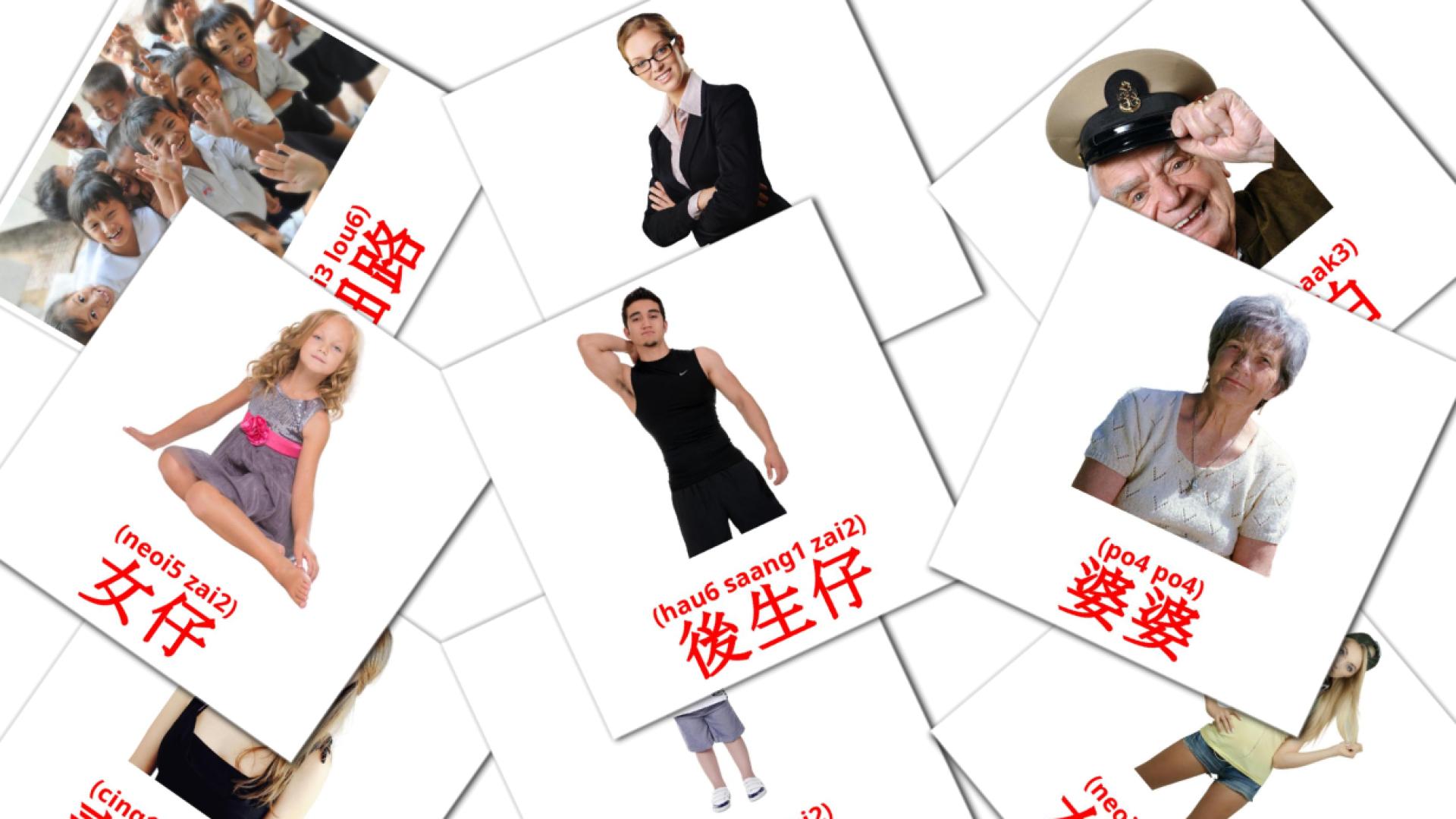 Bildkarten für 成長過程 (sing4 zoeng2 gwo3 cing4)