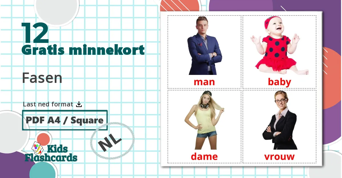 12 Fasen bildekort