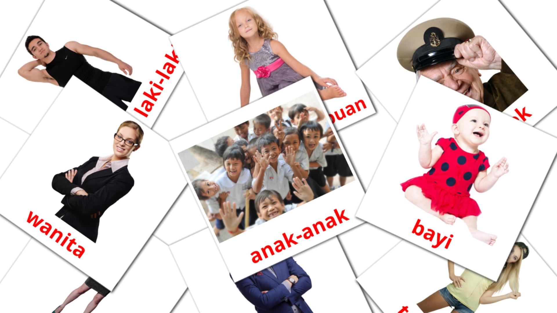 Bildkarten für Nama Orang